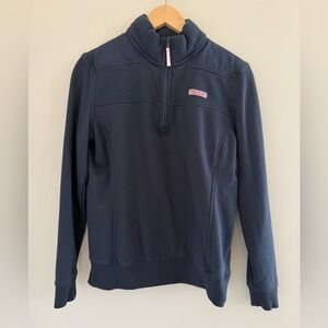 Vineyard Vines Women’s Small 1/4 Zip Navy Coastal Casual Preppy Classic Pullover